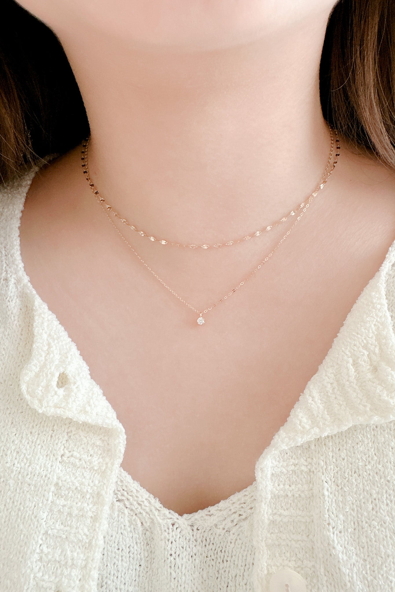 
                  
                    (14K Gold) Diamond Chain Necklace
                  
                