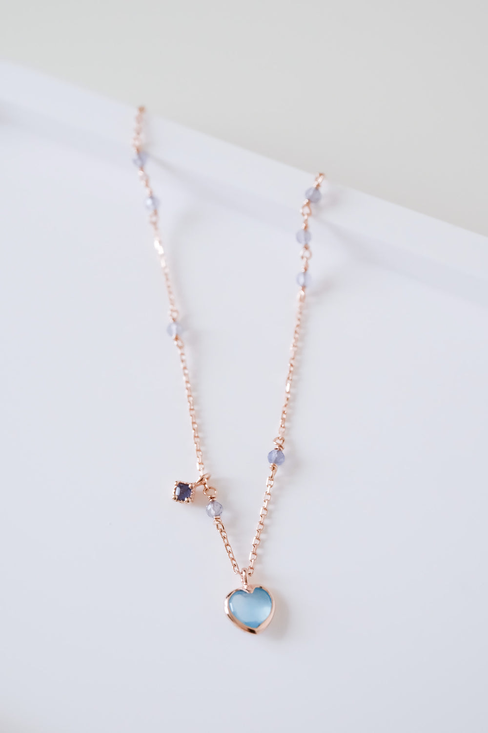 24252 Davina Gemstone Necklace | Blue Chalcedony