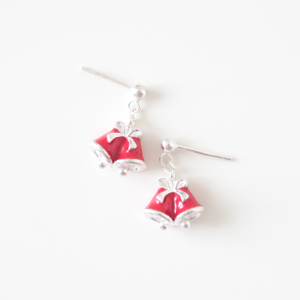 24711 Red Christmas Bells Earrings