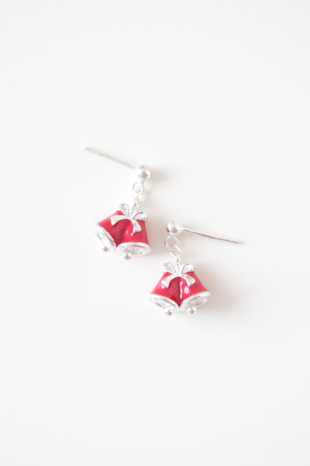 24711 Red Christmas Bells Earrings