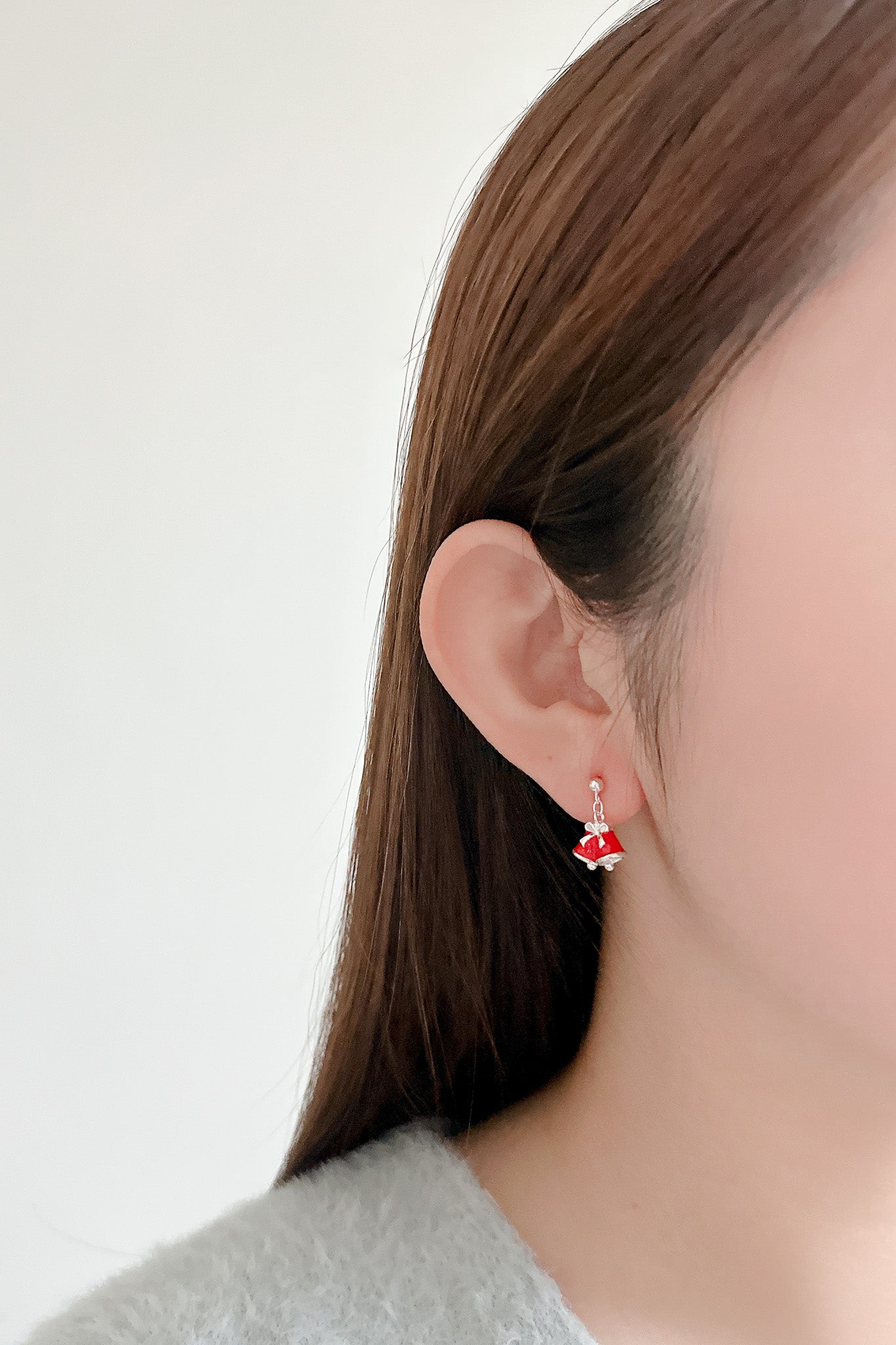 24711 Red Christmas Bells Earrings